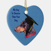 Doberman Slimmer Funny Dog Ornament (Rechts)