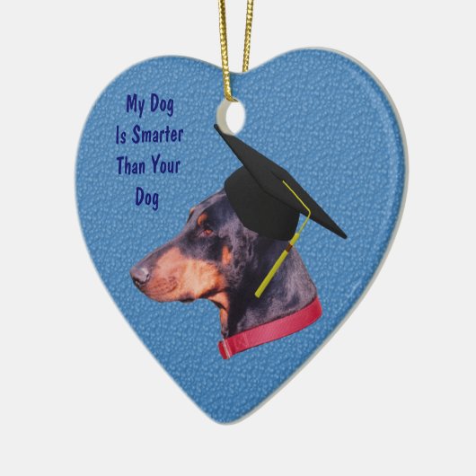 Doberman Slimmer Funny Dog Ornament (Links)