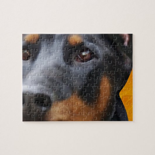 Doberman sluit af legpuzzel (Horizontaal)