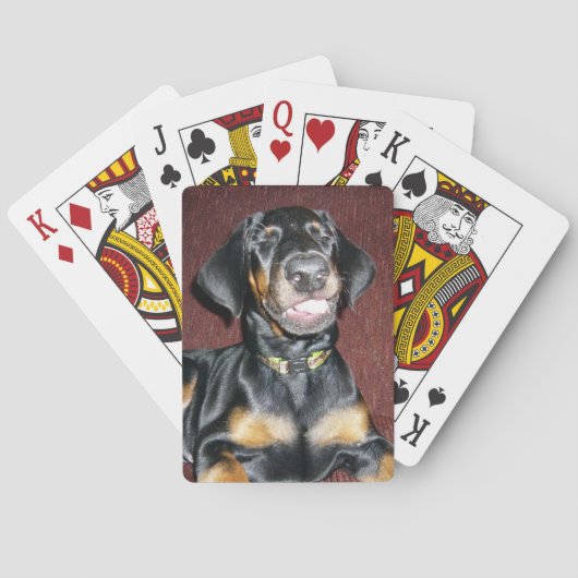 Doberman-speelkaarten glimlachen speelkaarten (Achterkant)