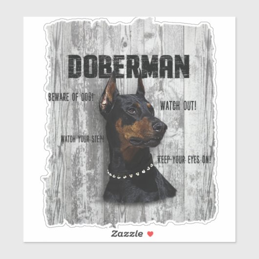 Doberman Sticker (Vel)