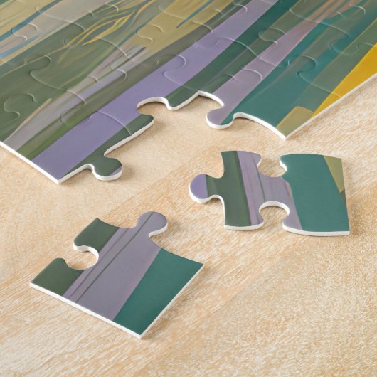 Doberman strand surfen schilderij legpuzzel (Zijkant)