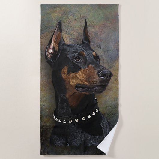 Doberman Strandlaken (Voorkant)