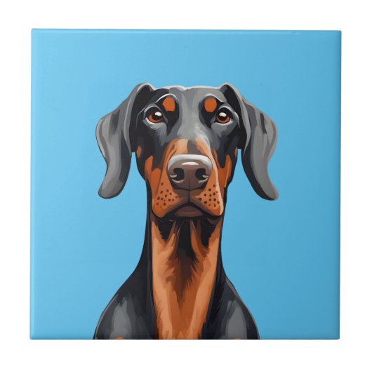 Doberman Tegeltje (Voorkant)
