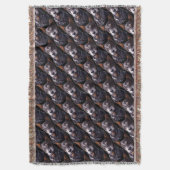 Doberman Throw Blanket Doberman Pinscher Blanket Deken (Voorkant Verticaal)