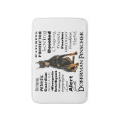 Doberman Traits Bath Mat (Voorkant Verticaal)