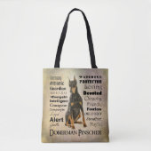Doberman Traits Canvas tas (Voorkant)