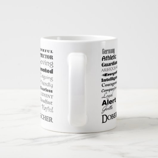 Doberman Traits Jumbo Mok (Achterkant)