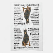 Doberman Traits Kitchen Towel Theedoek (Verticaal)