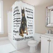 Doberman Traits Shower Curtain Douchegordijn (In situ)