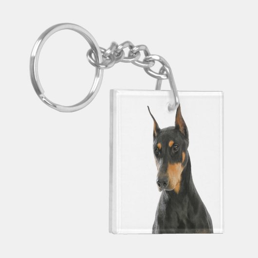 Doberman Traits Sleutelhanger (Voorkant Links)