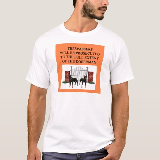 doberman trespasser t-shirt (Voorkant)