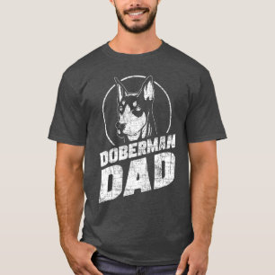 Doberman vader Vaderdag Hondenbezitter Hondenhuisd T-shirt