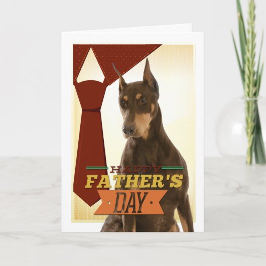 Doberman-Vaderdag kaart (Voorkant)