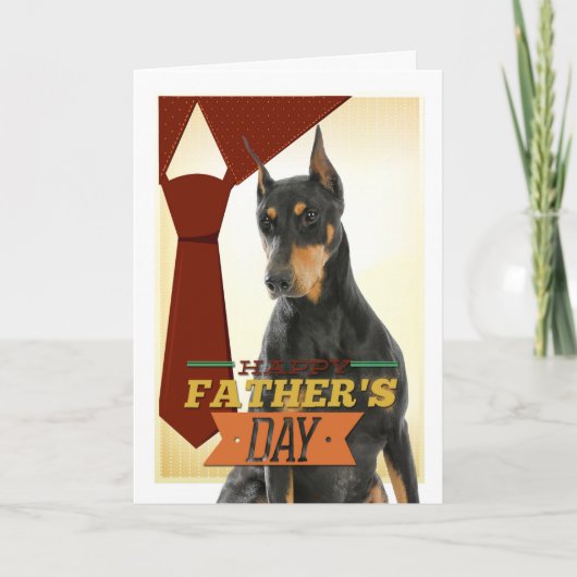 Doberman Vaderdag Kaart (Voorkant)