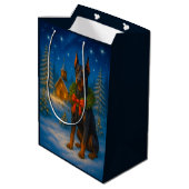 Doberman Vakantie Medium Cadeauzakje (Achterkant Gekanteld)