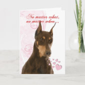 Doberman Valentijnsdag Kaart (Voorkant)