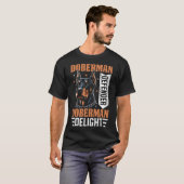 Doberman Verdediger, Doberman Delight Hond T-shirt (Voorkant volledig)