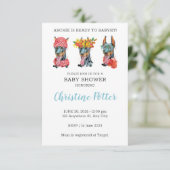Doberman Waterverf Baby shower Kaart (Staand voorkant)