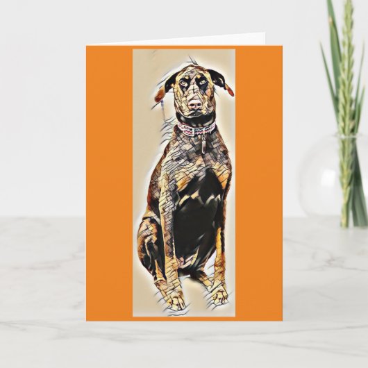 Doberman wenskaart kaart (Voorkant)