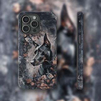 Doberman & Wildbloemen iPhone 15 Pro Max Hoesje