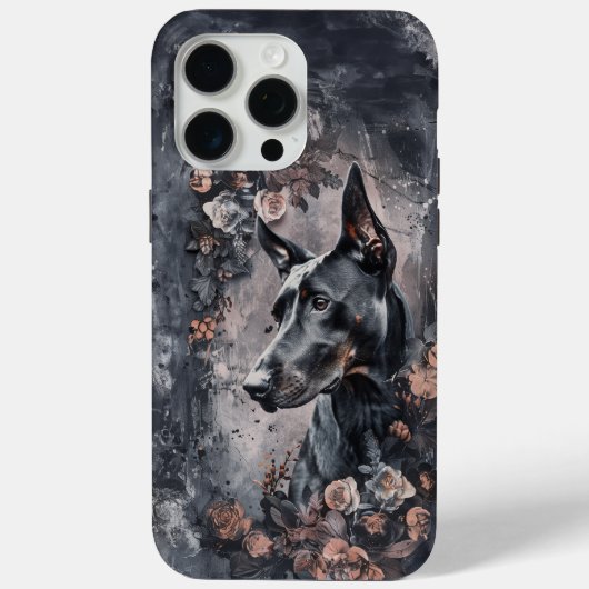Doberman & Wildbloemen Case-Mate iPhone Case (Achterkant)