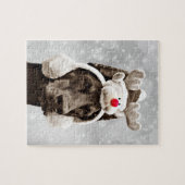 Doberman Winter Portrait Legpuzzel (Horizontaal)