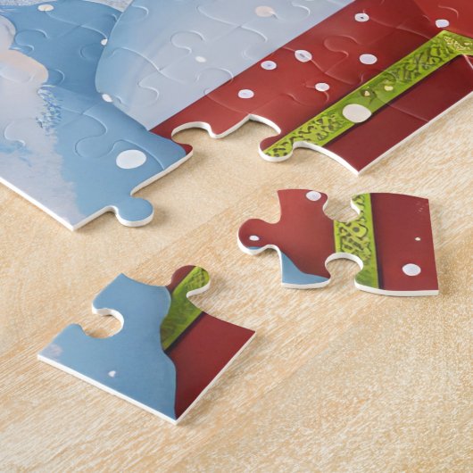 Doberman Winter Wonderland Christmas Joy Legpuzzel (Zijkant)