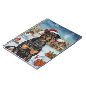 Doberman Winter Wonderland Christmas Joy Notitieboek (Linkerzijde)