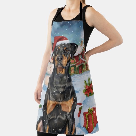 Doberman Winter Wonderland Christmas Joy Schort (Insitu)