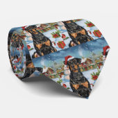 Doberman Winter Wonderland Christmas Joy Stropdas (Opgerold)