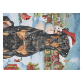 Doberman Winter Wonderland Christmas Joy Tafelkleed (Voorkant (Horizontaal))