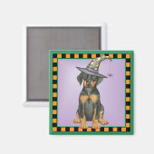 Doberman Witch Magneet (Voorkant / Achterkant)