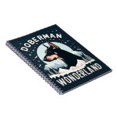 Doberman Wonderland - Sneeuwrijk Hondenliefhebber  Notitieboek (Rechterzijde)