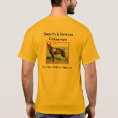 Doberman zoeken en redden t-shirt (Achterkant)