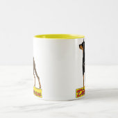 Doberman — zwart en rood tweekleurige koffiemok (Center)