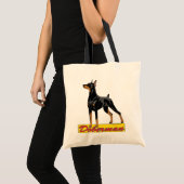 Doberman-zwart Tote Bag (Voorkant (product))