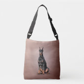 Dobermanhond tekenen crossbody tas (Voorkant)