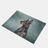 Dobermanhond tekenen deurmat (Schuin)
