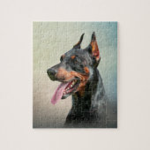 Dobermanhond tekenen legpuzzel (Verticaal)