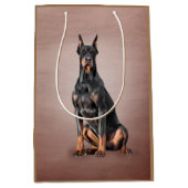 Dobermanhond tekenen medium cadeauzakje (Voorkant)