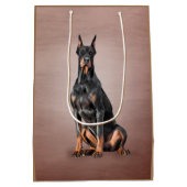 Dobermanhond tekenen medium cadeauzakje (Achterkant)