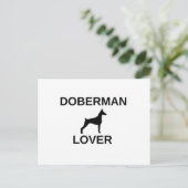 dobermanliefje briefkaart (Staand voorkant)