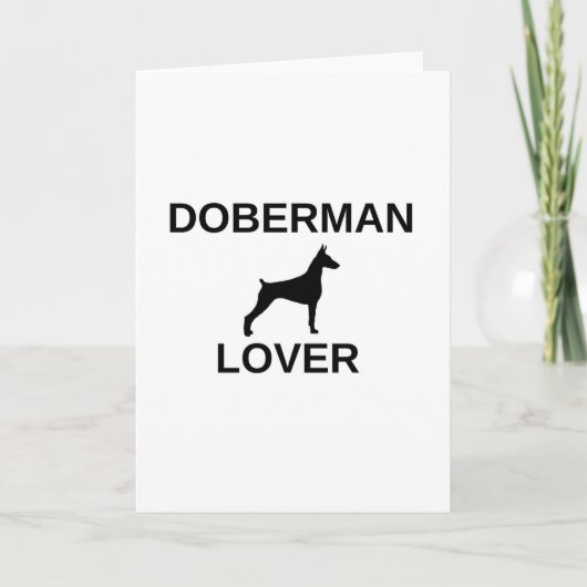dobermanliefje feestdagen kaart (Voorkant)