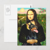 Dobermann 1 - Mona Lisa Briefkaart (Voorkant / Achterkant)