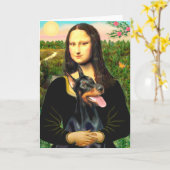Dobermann 1 - Mona Lisa Kaart (Gele Bloem)