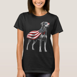 Dobermann 4 juli Amerikaanse vlag Dobie Hond T-shirt