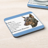 Dobermann Art Liefde Is... Onderzetter (Linkerzijde)