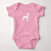 Dobermann Baby Shower Hond Romper (Voorkant)