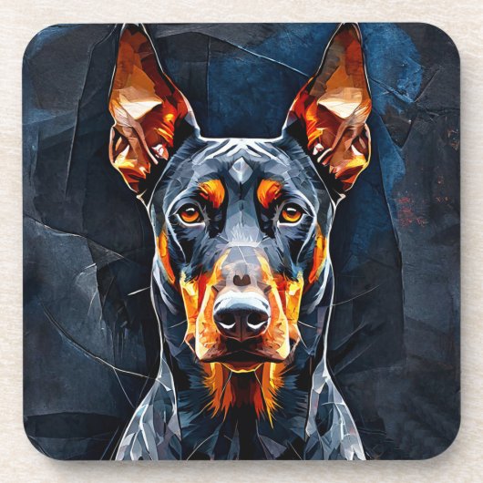Dobermann Bier Onderzetter (Voorkant)